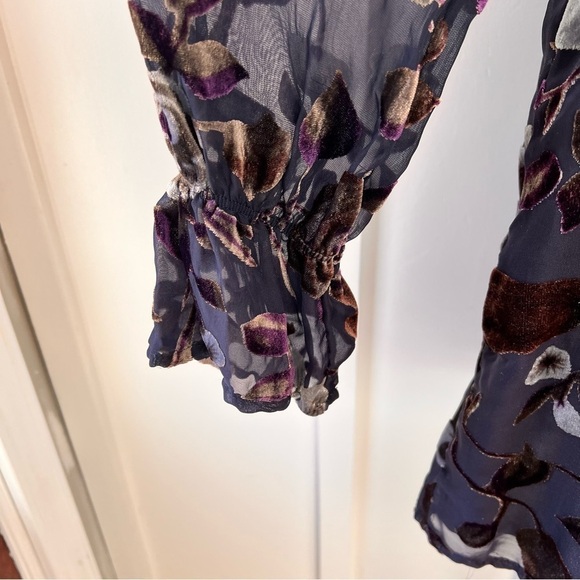 Carolina Belle Montreal Dark Navy Dress Size 8 Romantic Velvet Coquette Romantic - Picture 5 of 9